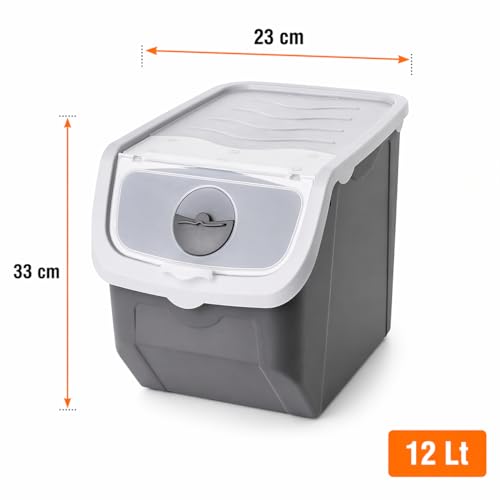 Orret Home 12 Litre Patates Soğan Saklama Kabı Hava Alabilir Kapaklı Sebze Saklama Kutusu Kilitli Kapaklı Sarımsak Organizer Plastik Erzak Saklama Kabı İstiflenebilir Kiler Düzenleyici (ASORTİ RENK)