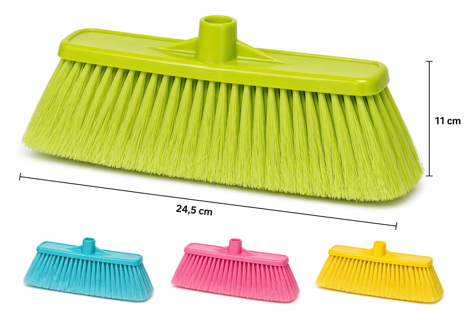 Orret Home Yumuşak Kıllı Oto Yıkama Fırçası Hortum Girişli Araç Yıkama Fırçası Yer Süpürme Temizlik Fırçası Çok Amaçlı Dolgun Fırça (ASORTİ RENK)