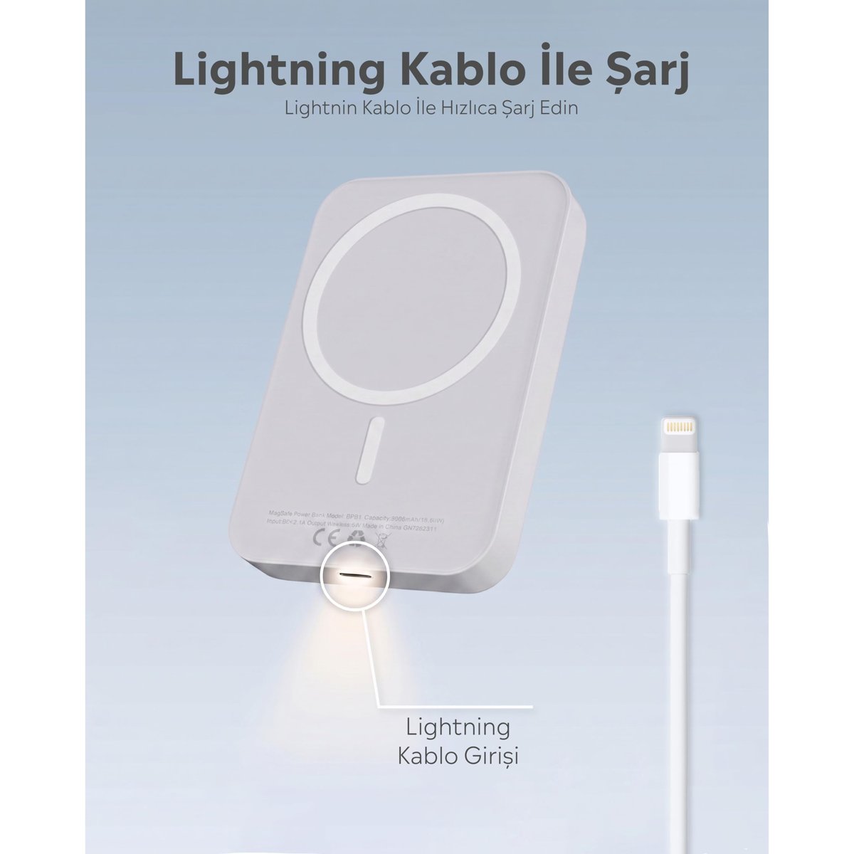 Babilden BPB1 M-safe Uyumlu 5000Mah Powerbank Ultra Slim