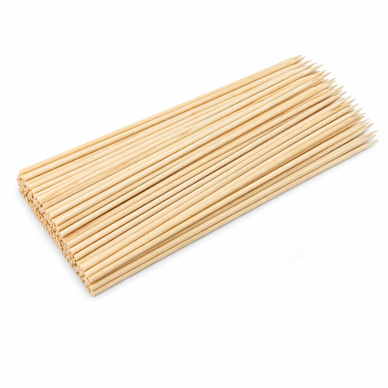 Orret Home 100 Adet 40 cm Çöp Şiş Ahşap Tek Kullanımlık Mangal Şişi Uzun Çöp Şiş Barbekü Izgara Fırın Uyumlu Marshmallow Şiş Çubuk