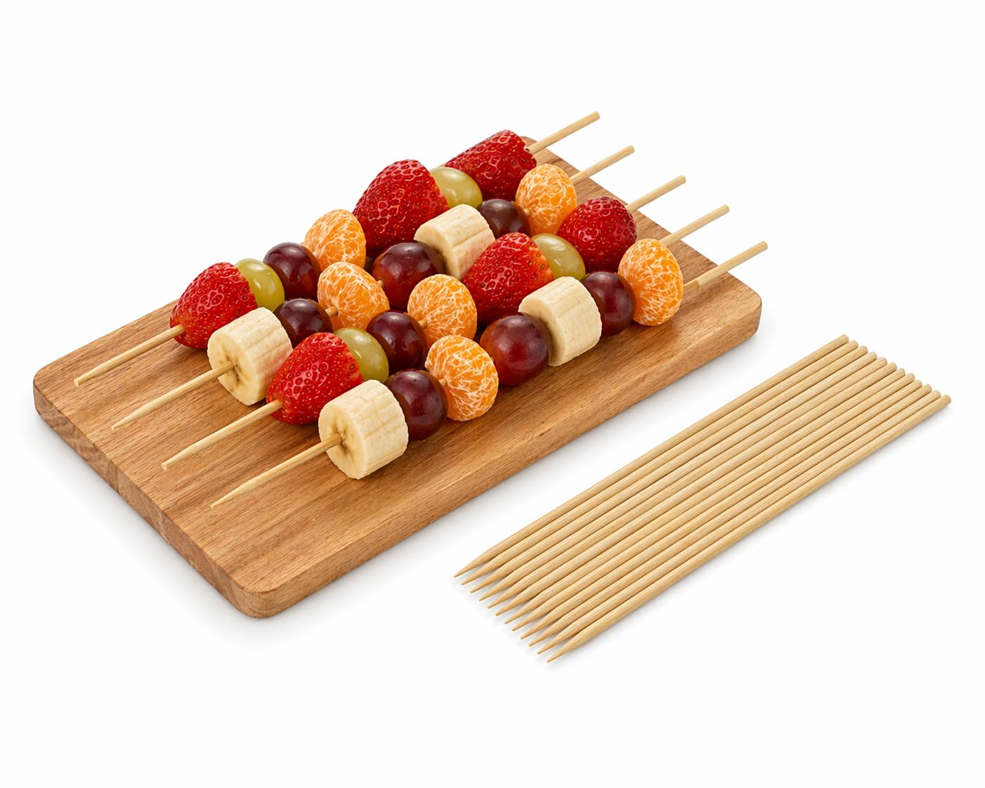 Orret Home 100 Adet 40 cm Çöp Şiş Ahşap Tek Kullanımlık Mangal Şişi Uzun Çöp Şiş Barbekü Izgara Fırın Uyumlu Marshmallow Şiş Çubuk