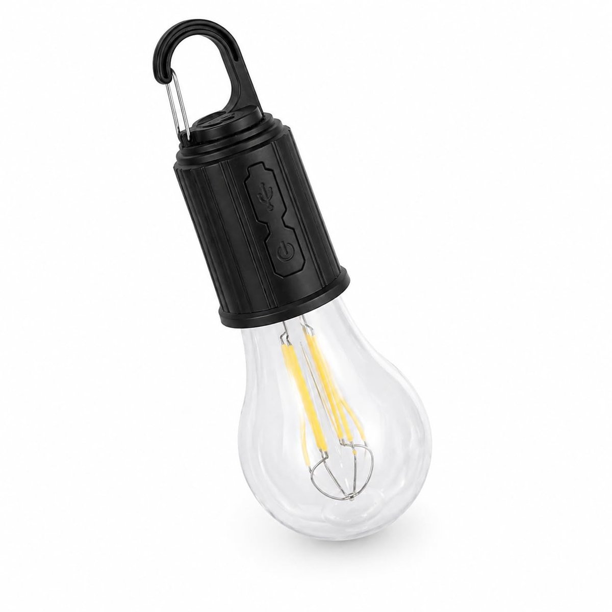 Orret Home Şarjlı Kamp Ampulü USB Type-C Girişli Asılabilir LED Ampul 3 Modlu Işık Gün Işığı Kamp Lambası Taşınabilir Acil Durum Işığı Kancalı Ampul Outdoor Kamp Aydınlatma