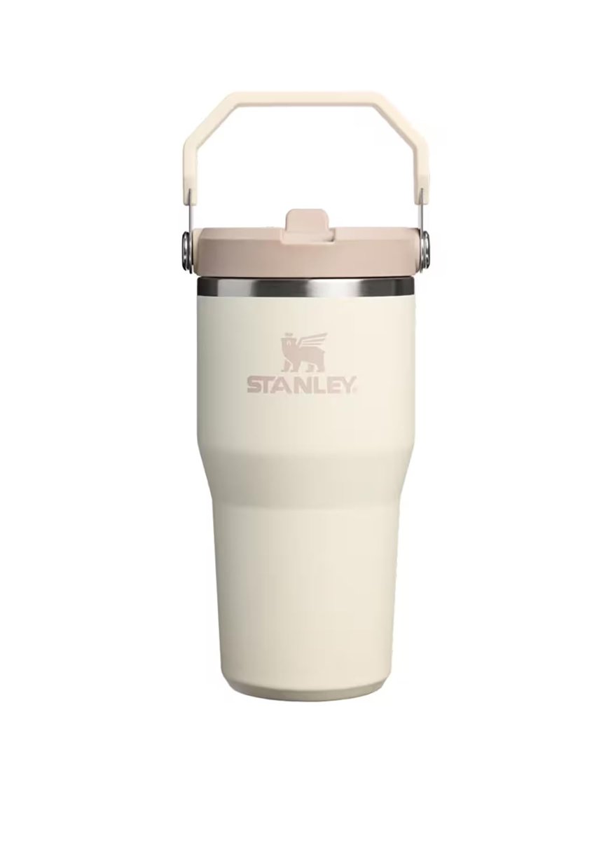 Stanley The IceFlow Flip Straw Pipetli Termos Bardak 0.59 LT Matara Bej, 10-13425-0119
