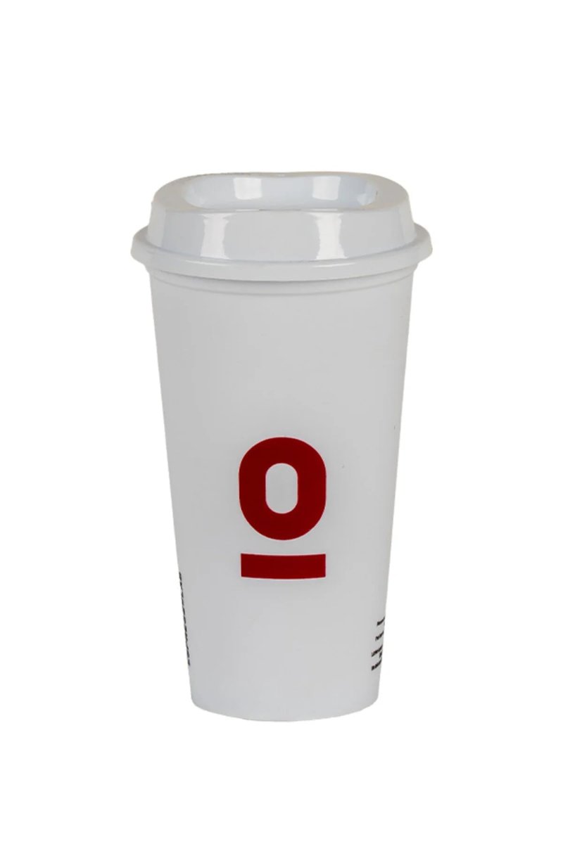 Espressolab Tekrar Kullanılabilir Termos Bardak, 450 ml, Beyaz, Paslanmaz Çelik