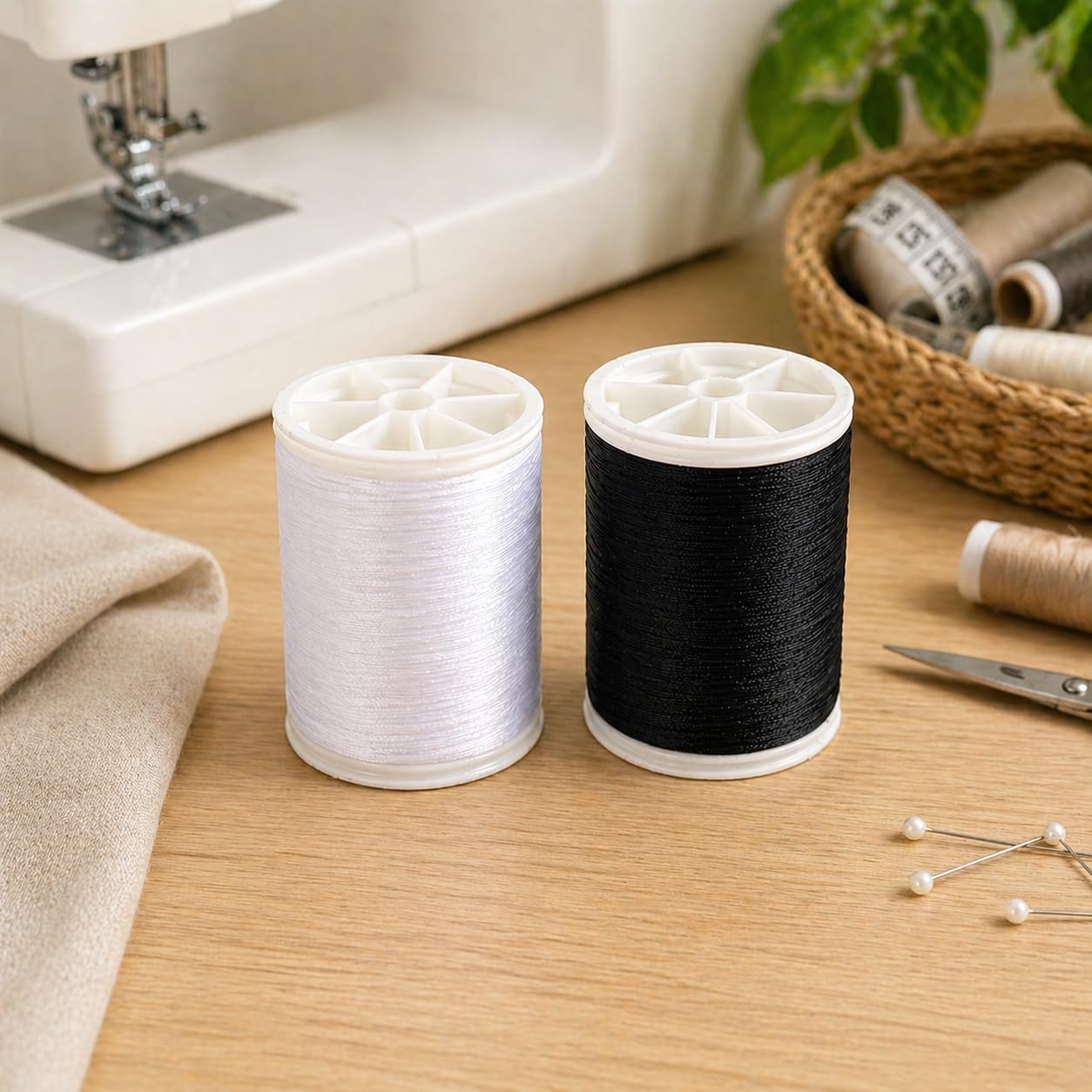 Orret Home 2x500 Metre Dikiş İpi Seti Siyah Beyaz – Makine İpi, Nakış İpi, Dayanıklı Dikiş İpliği, Hobi ve Terzilik İçin Profesyonel Set