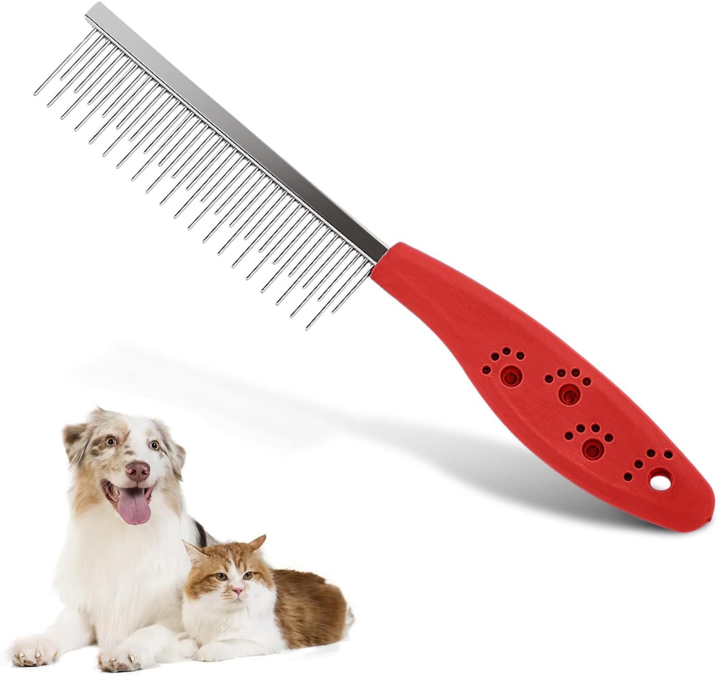 AEE® Kedi Köpek Tüy Açıcı Tarak | Tek Taraflı Gıdık Açıcı Metal Dişli Pet Tarağı | Tüy Toplama & Kıtık Düğüm Açıcı