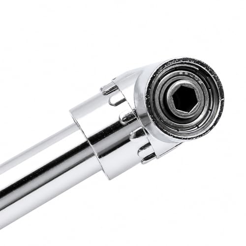 Orret Home 90 Derece Vidalama Köşe Adaptörü 360° Döner Başlıklı Matkap Aparatı Dar Alan Vida Sıkma Ucu 6.35mm Hex Şaft Profesyonel Açılı Adaptör