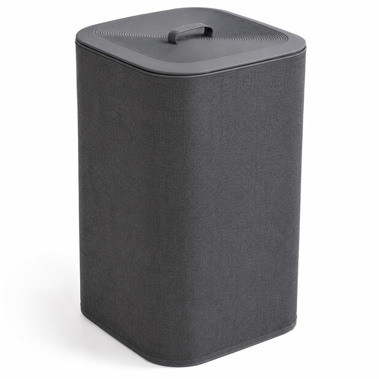 Orret Home 90 Litre İki Bölmeli Kirli Çamaşır Sepeti Çıkarılabilir Astarlı Kapaklı Katlanabilir Çamaşır Sepeti Laundry Basket Büyük Boy Çamaşırlık Organizer Gri