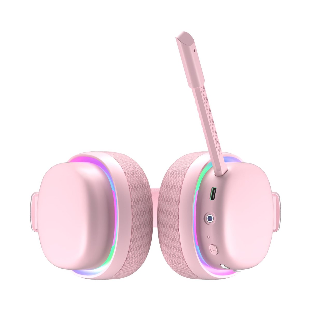 Aula G7 Tri Mode Kablosuz RGB Gaming Mikrofonlu Oyuncu Kulaklığı 40mm Driver Gürültü Engelleyici Pembe