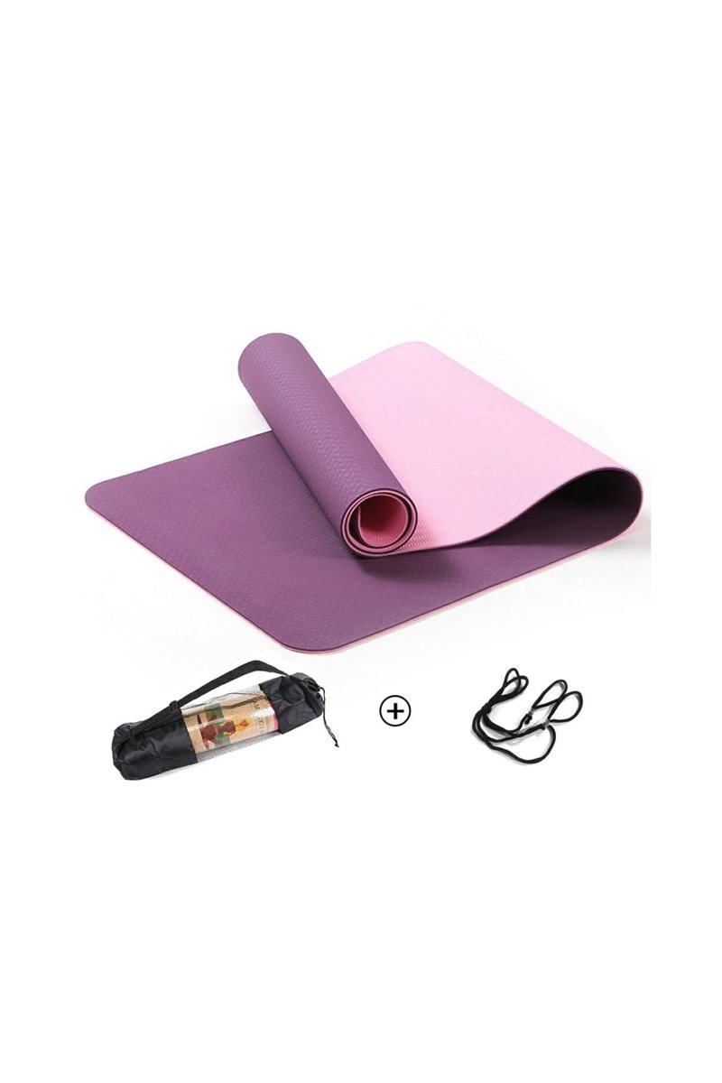 Pilates & Yoga Minderi, Çift Renkli Mat Pembe PEMBE