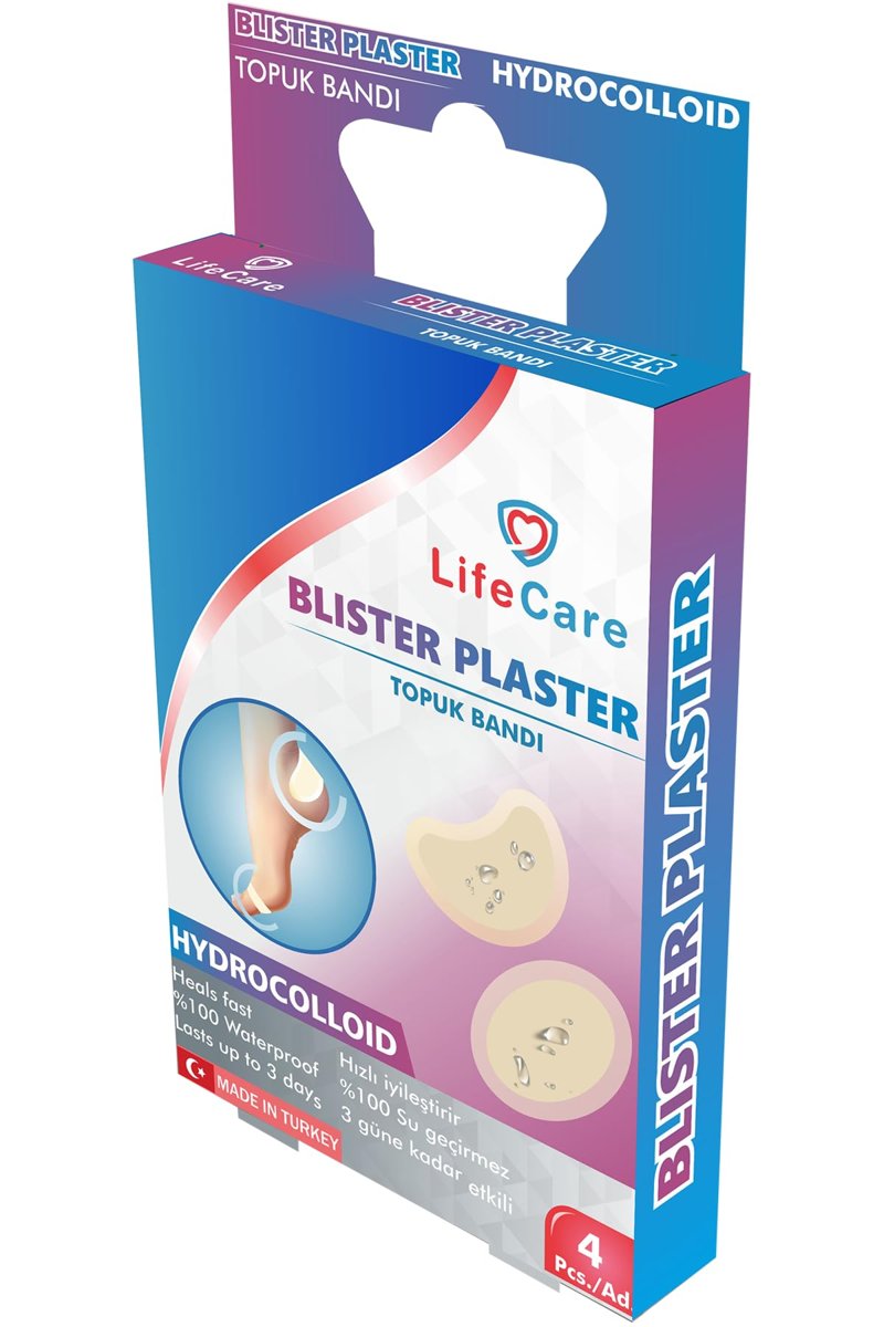 Lifecare Hidrokoloid Topuk Bandı 4'lü Kutu Su Geçirmez Hipoalerjenik