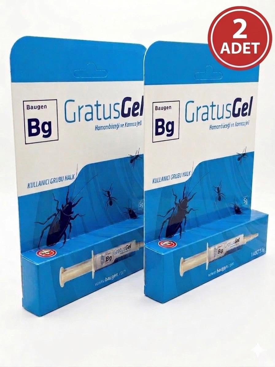 Baugen GratusGel Hamamböceği ve Karınca Kovucu Jel, Şırınga, 5g, 2 Adet