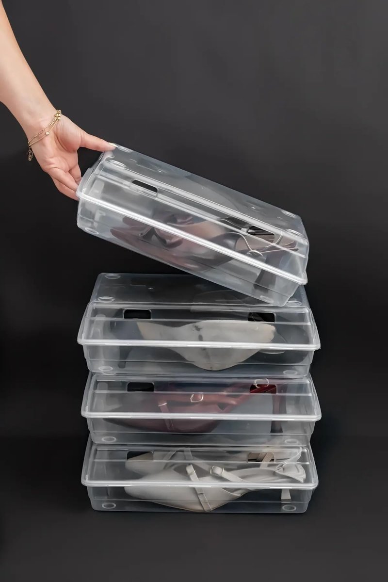 20 Adet Şeffaf Ayakkabı Kutusu – İstiflenebilir Ayakkabı Düzenleyici Organizer, Kapaklı Plastik Ayakkabı Saklama Kutusu, Hava Kanallı (41 Numaraya Kadar) (20)
