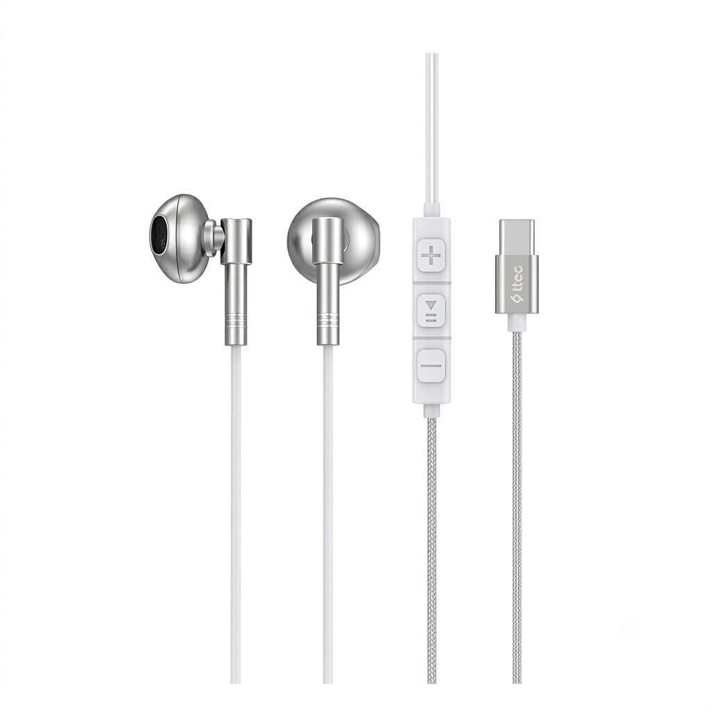 Ttec Rio Fit Style USB-C Stereo Mikrofonlu Kulakiçi Kablolu Kulaklık Beyaz 2KMM20B