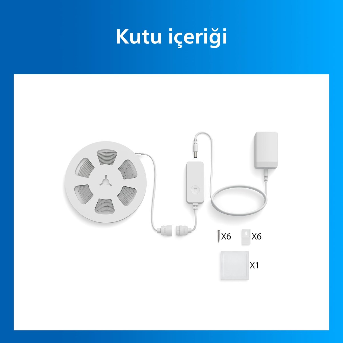 Philips Smart Lighting RGBICWW LED şerit, 5 m, Tip C, çok renkli renk geçişleri, ayarlanabilir beyaz ışık, ortam ışığı, WiZ, Alexa, Google Home, Apple Home ile bağlanır, tekli paket