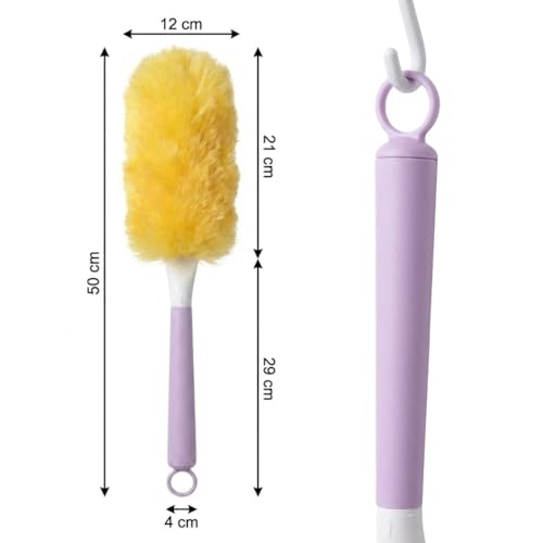 BUFFER® Plastik Saplı Toz Alma Fırçası – Yıkanabilir Tüylü Temizlik Aparatı