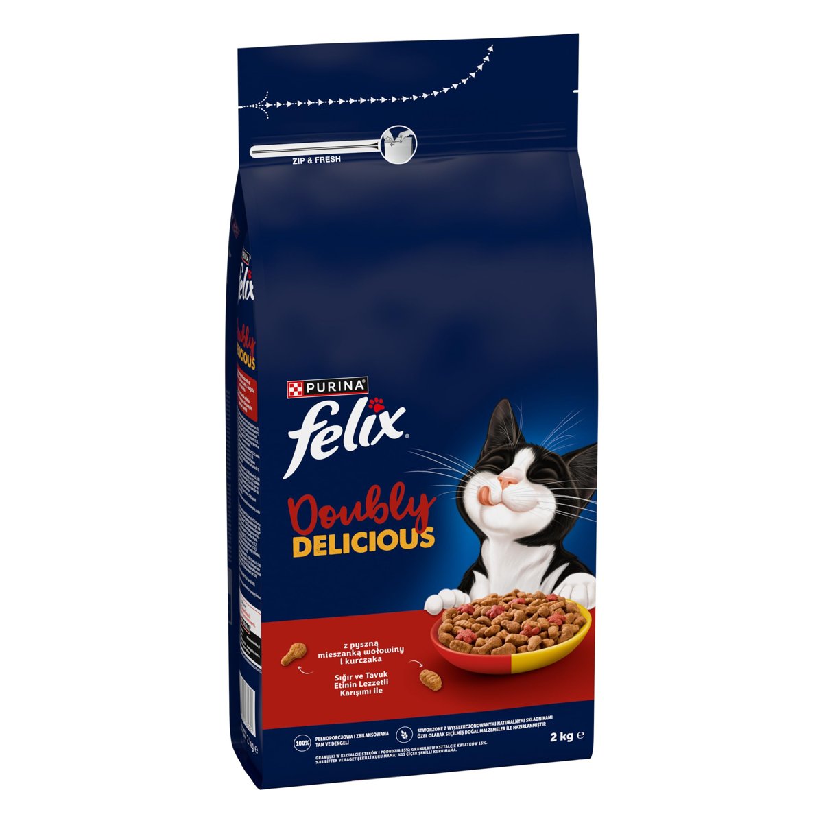 Felix Doubly Delicious Yetişkin Kedi Maması Etli 2kg