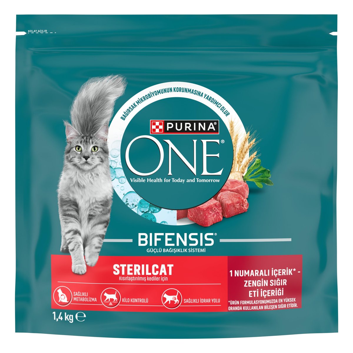 Purina ONE Sterilcat Sığır Etli Kısırlaştırılmış Kuru Kedi Maması 1.4 kg