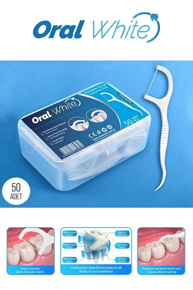 Oral White Cleaning Pro Kürdanlı Diş İpi, Aromasız