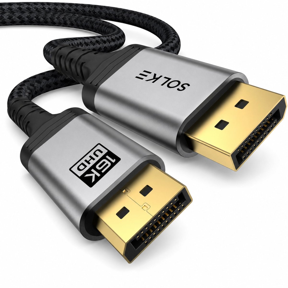80Gbps DisplayPort 2.1 Kablo 16K 60Hz 8K 120Hz 4K 240Hz UHBR20 HDR DSC 1.2a Örgülü DP 2.1 Monitör Kablosu (1, 1m, Metre)
