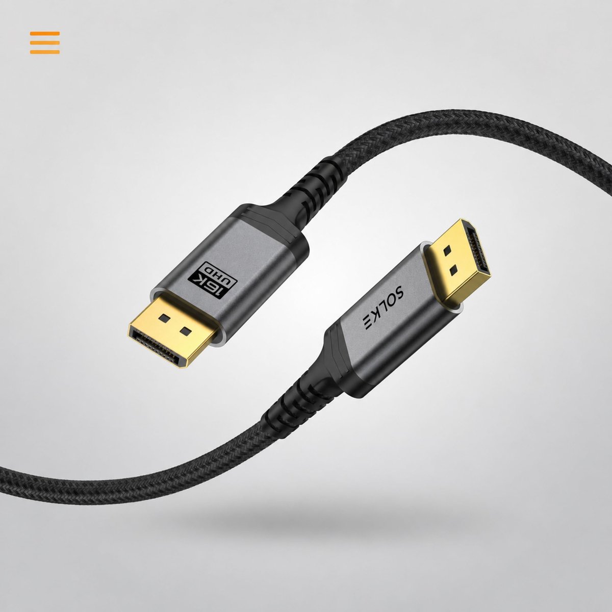 80Gbps DisplayPort 2.1 Kablo 16K 60Hz 8K 120Hz 4K 240Hz UHBR20 HDR DSC 1.2a Örgülü DP 2.1 Monitör Kablosu (1, 1m, Metre)