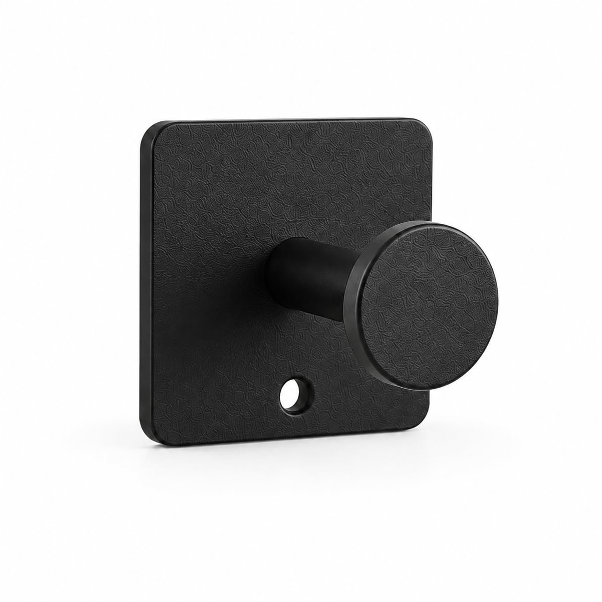 Orret Home Tekli Yapışkanlı Metal Siyah Askı, Delmeden Duvara Monte Havlu Askısı, Çanta Askısı, Mutfak Banyo Askısı, Paslanmaz Yapışkanlı Duvar Askısı, Modern Kare Tabanlı Askı Aparatı