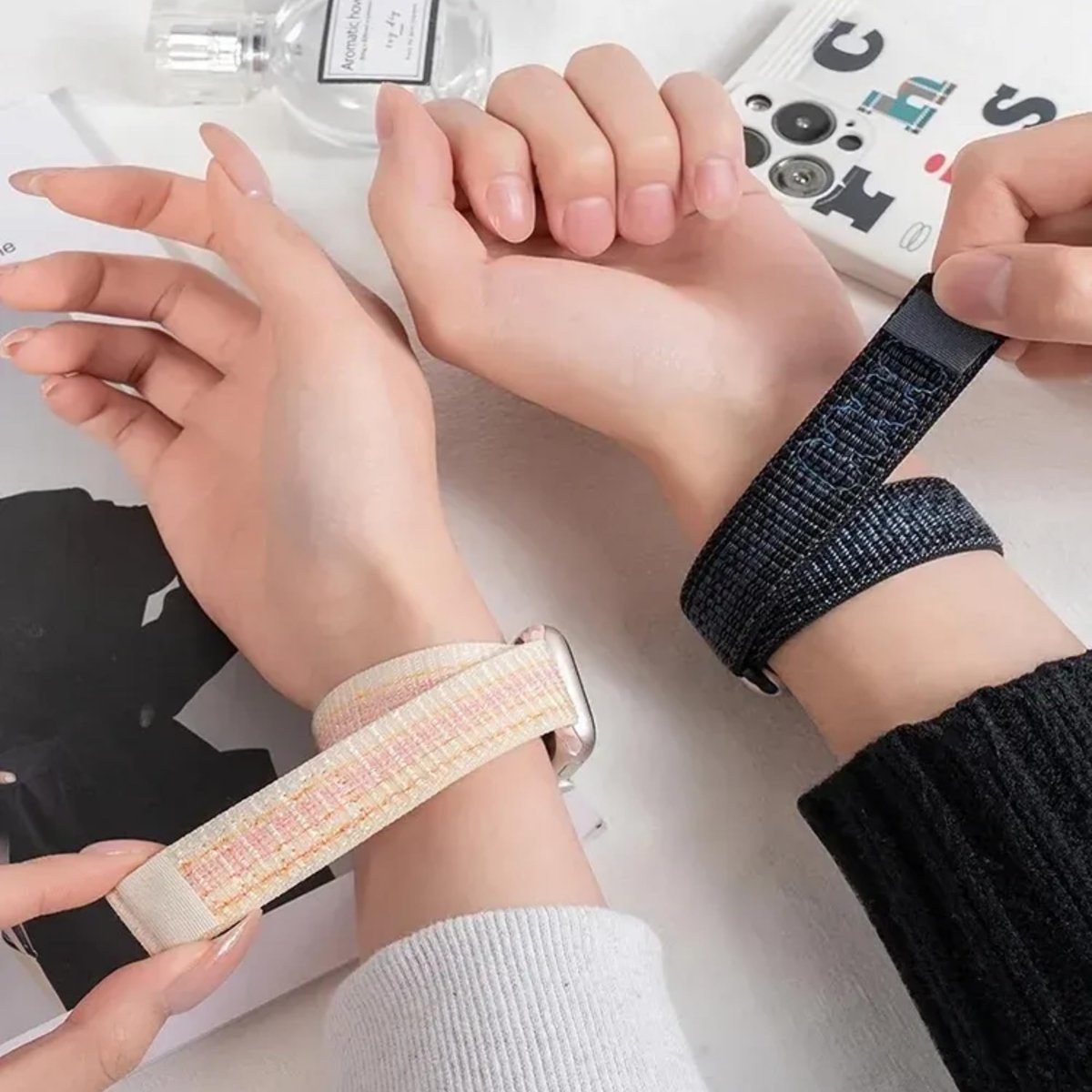 Apple Watch Uyumlu Nylon Loop Kumaş Kordon - 49mm/46mm/45mm/44mm/42mm/41mm/40mm/38mm Uyumlu - Apple Watch SE & Ultra 3/2/1 & Series 11-1