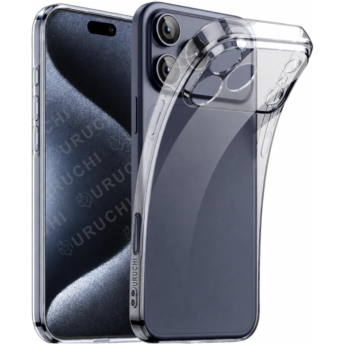 URUCHI Crystal Şeffaf Kılıf iPhone 11 için, [Sararma Önleyici] [Kamera Koruma] [Askeri Sınıf Düşme Testi] Şeffaf Şok Geçirmez Koruyucu Yumuşak Silikon İnce Kapak