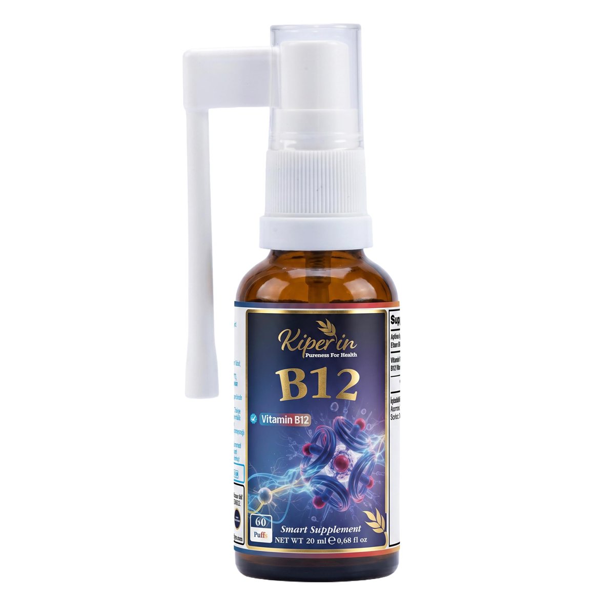 Kiperin B12 Vitamini Dilaltı Sprey 1500 mcg Yüksek Emilim 20 ml