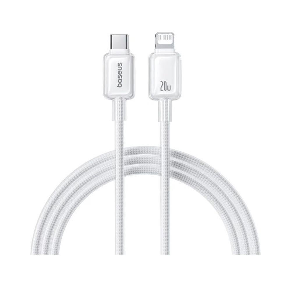Baseus Crystal Hızlı Şarj C+Lightning 20W 1m Data Kablo - Beyaz