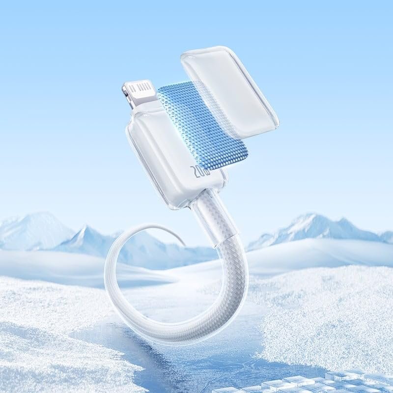 Baseus Crystal Hızlı Şarj C+Lightning 20W 1m Data Kablo - Beyaz