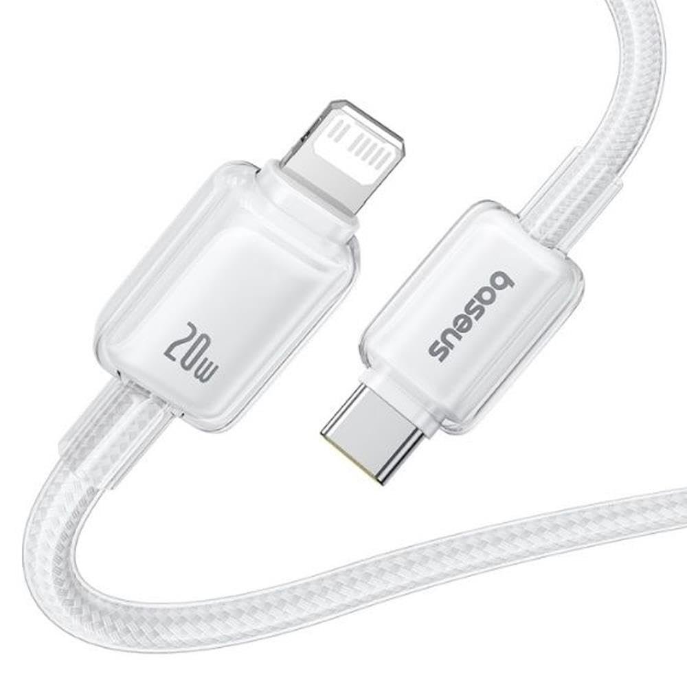 Baseus Crystal Hızlı Şarj C+Lightning 20W 1m Data Kablo - Beyaz