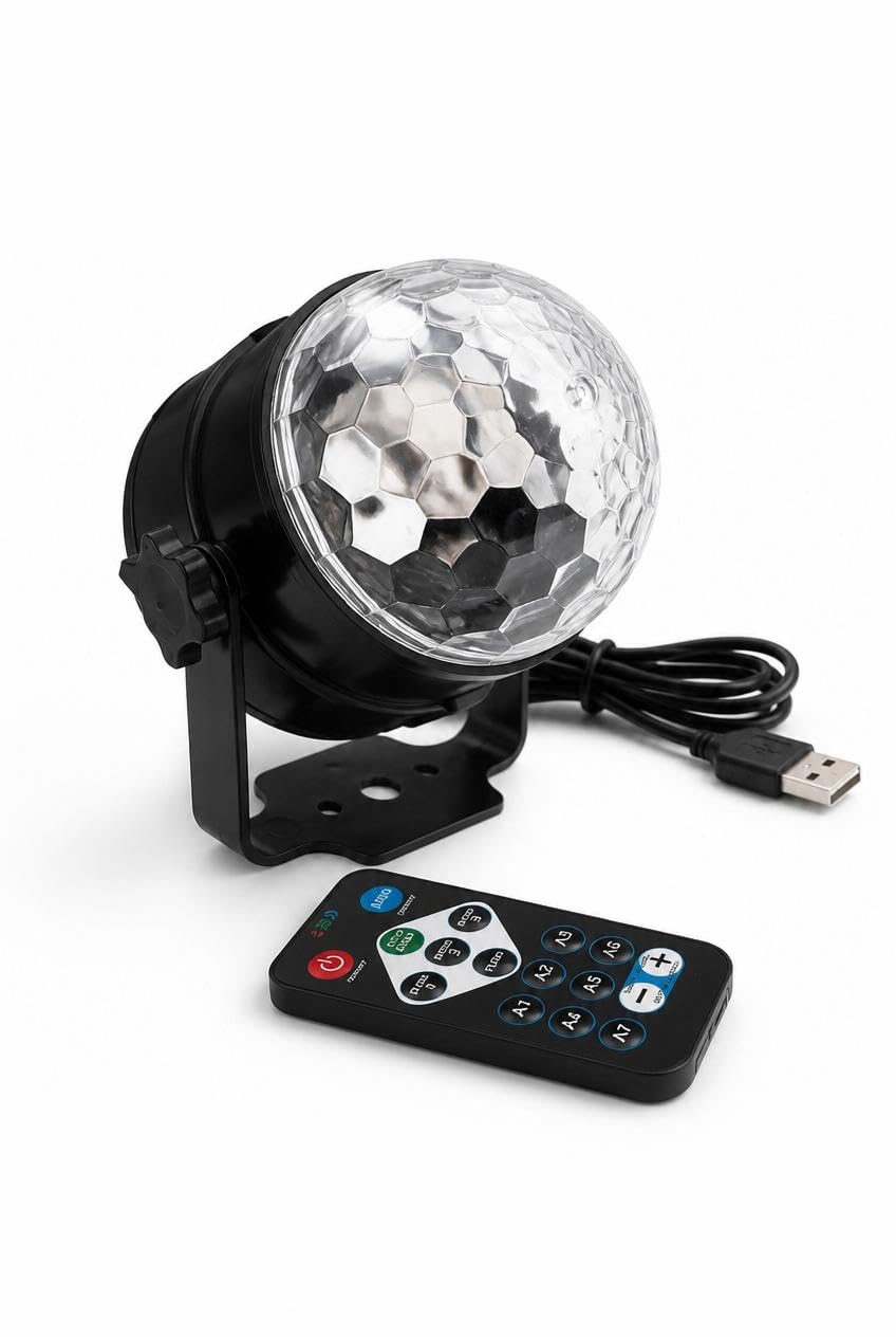 Busstier USB Kablolu LED Parti Işığı, Kumandalı Renkli Disko Efekt Lambası, Ev Partisi Doğum Günü Etkinlik ve Oyun Odası İçin Dekoratif Aydınlatma