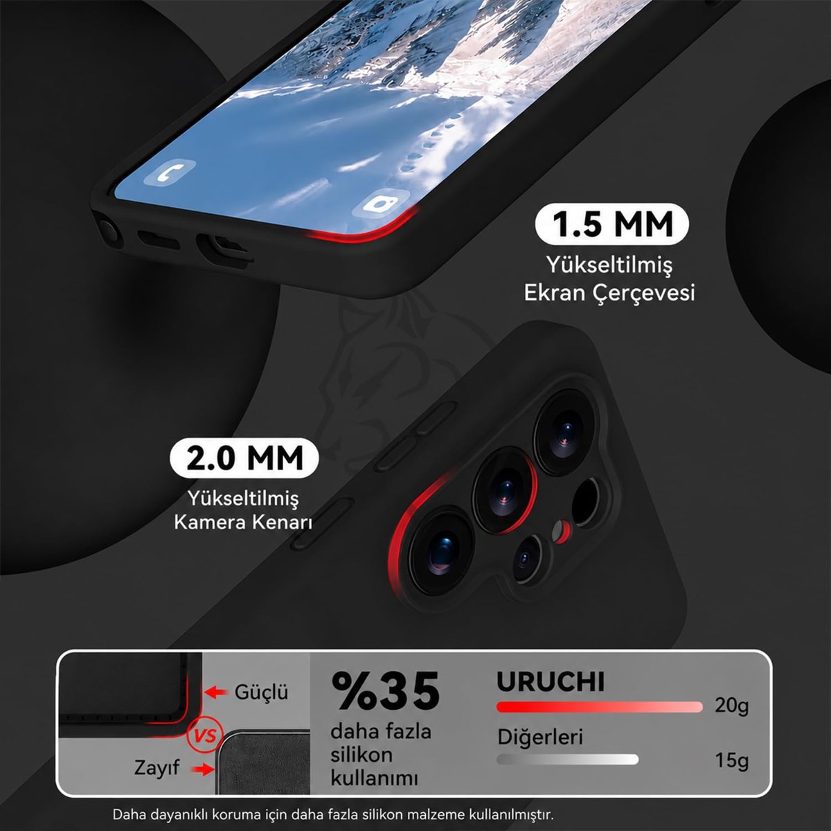 URUCHI Samsung A17 ile Uyumlu Kılıf, İçi Kadife Kaplamalı İnce Sıvı Silikon Kapalı Kamera Tam Koruma Yumuşak Silikon Kapak, Siyah