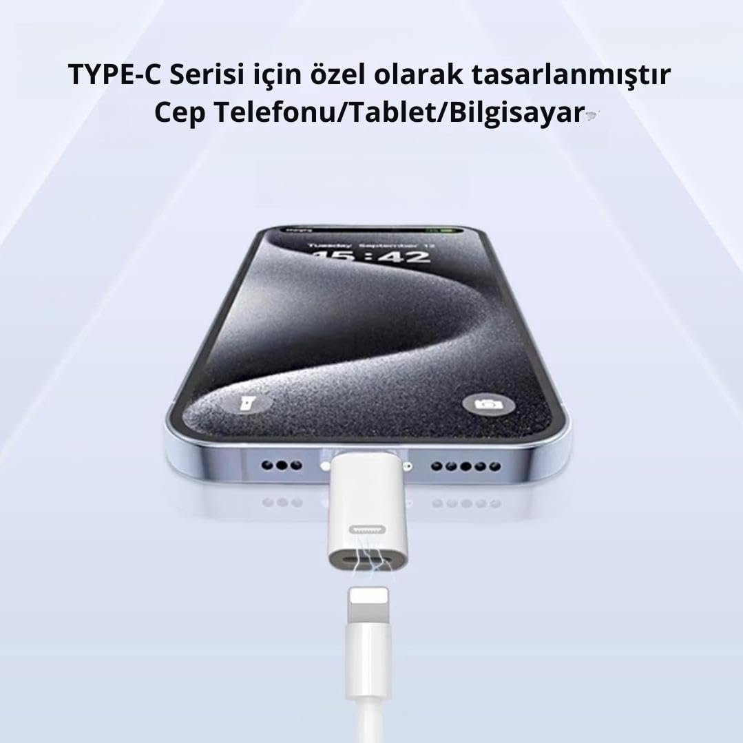 Daytona A-6004 Type-C To Lightning Şarj Data Çevirici Dönüştürücü Adaptör x 2 Adet