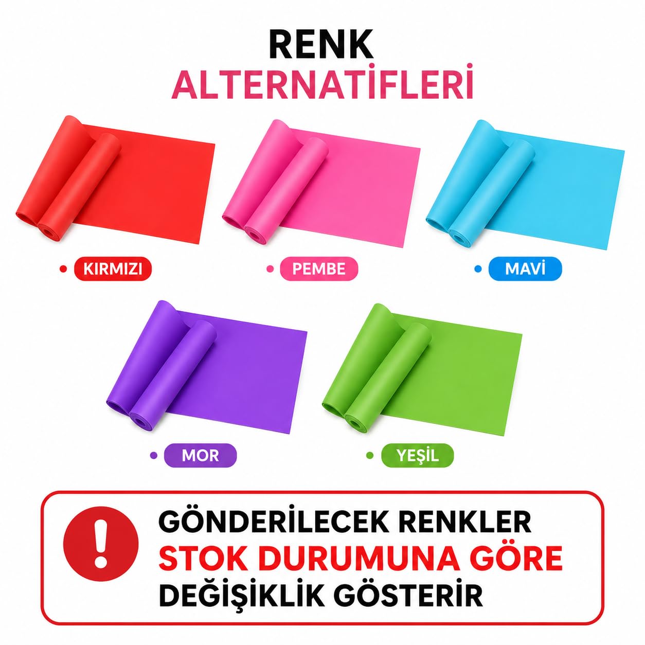 Orret Home 150 cm Pilates Bandı, Orta Sertlik Egzersiz Bandı, Esnek Latex Direnç Lastiği, Yoga Fitness Fizik Tedavi Esneme ve Kuvvet Antrenmanı İçin Taşınabilir Spor Bandı (ASORTİ RENK)