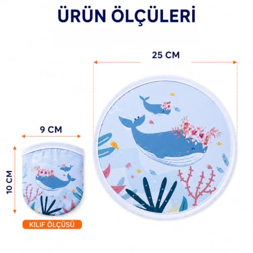 Orret Home Katlanabilir Yuvarlak Kore Tipi Yelpaze, Kompakt Taşınabilir Kılıflı Mini El Yelpazesi, Çanta Boy Hafif Yazlık Plaj Piknik Seyahat Yelpazesi 25 Cm (ASORTİ RENK)