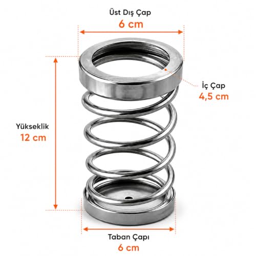 Orret Home Metal Spiral Kalemlik, Paslanmaz Çelik Yay Tasarımlı Masaüstü Kalemlik, Gümüş Ofis Kalem Tutucu, Modern Masa Düzenleyici Organizer, 12 cm