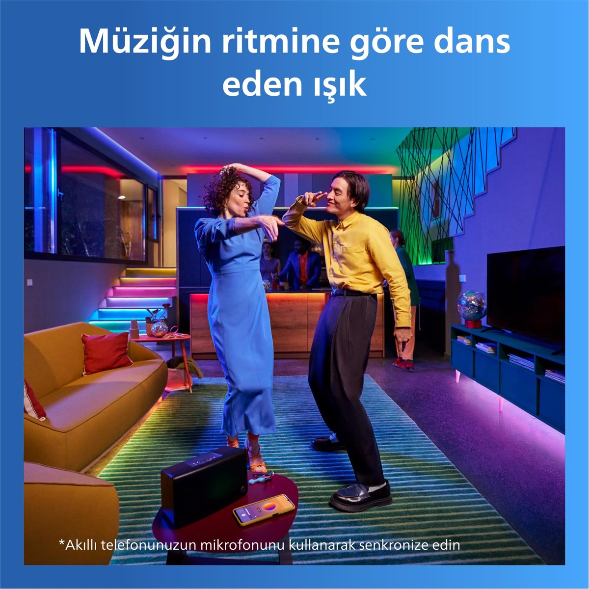 Philips Smart Lighting RGBIC LED Şerit 20 m (Type-C) - Google Home, Alexa, HomeKit ve Matter uyumlu