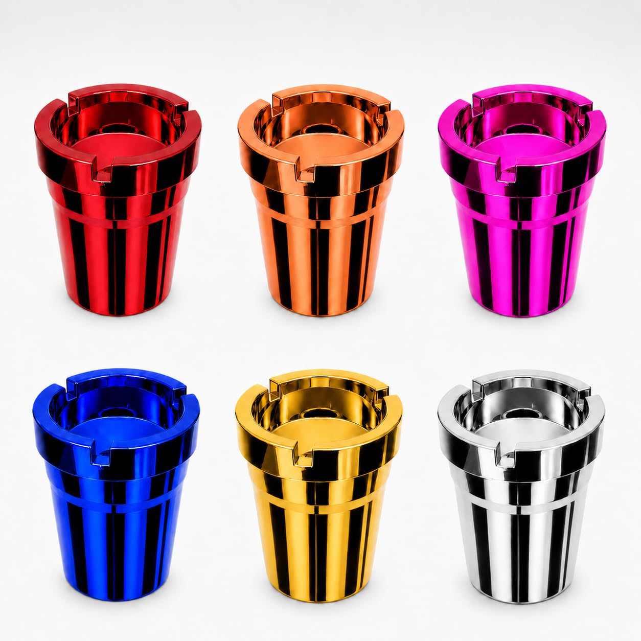 Orret Home 1 Adet Parlak Kaplamalı Plastik Küllük, Kokusuz Renkli Masaüstü Sigara Küllüğü, Modern Kül Tablası, Ev Balkon Ofis Kafe Bahçe İç ve Dış Mekan Kullanım, 8x10 cm (ASORTİ RENK)