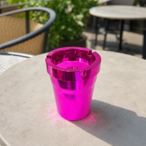 Orret Home 1 Adet Parlak Kaplamalı Plastik Küllük, Kokusuz Renkli Masaüstü Sigara Küllüğü, Modern Kül Tablası, Ev Balkon Ofis Kafe Bahçe İç ve Dış Mekan Kullanım, 8x10 cm (ASORTİ RENK)