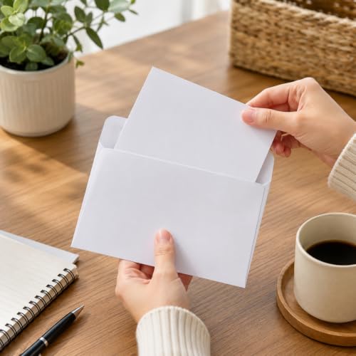 Orret Home 100 Adet Kendinden Yapışkanlı Beyaz Mektup Zarfı, Tutkallı Kapaklı Zarf, Davetiye Tebrik Kartı Para Evrak Posta Gönderim Ofis Okul Zarfı, Düğün Davetiyesi Not Kartı İçin, 16x11 cm