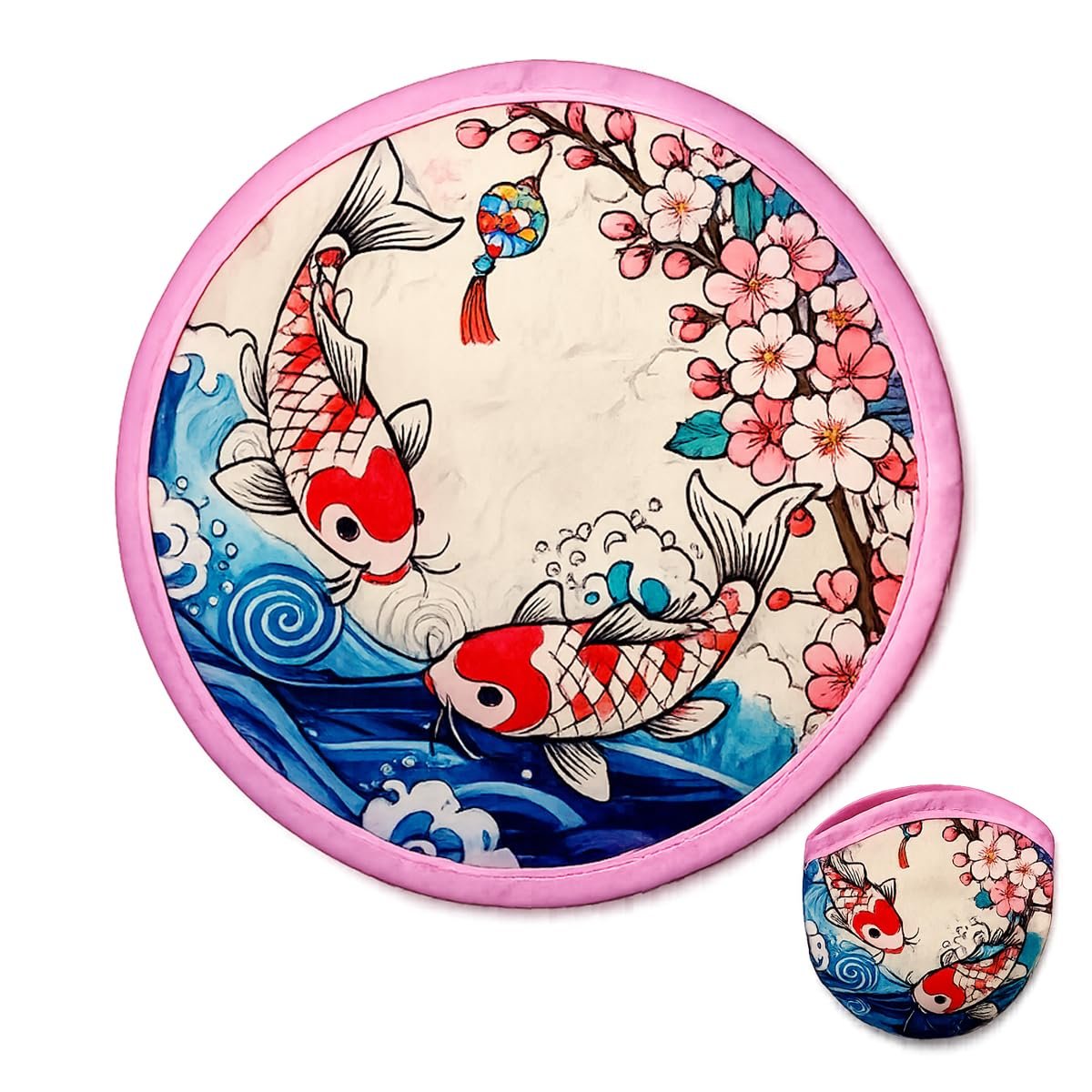 Fenomen Katlanabilir Yelpaze Çantalı 20 cm Taşınabilir El Yelpazesi, Yazlık Plaj Yelpazesi, Kore Yelpazesi, Kamp Piknik Seyahat İçin Hafif ve Pratik El Yelpazesi, Japon Yelpaze (MODEL 10)