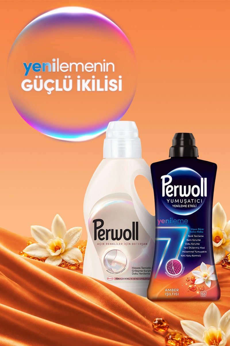 Perwoll Yenileme Etkili Yumuşatıcı Amber Işıltısı 1,2L