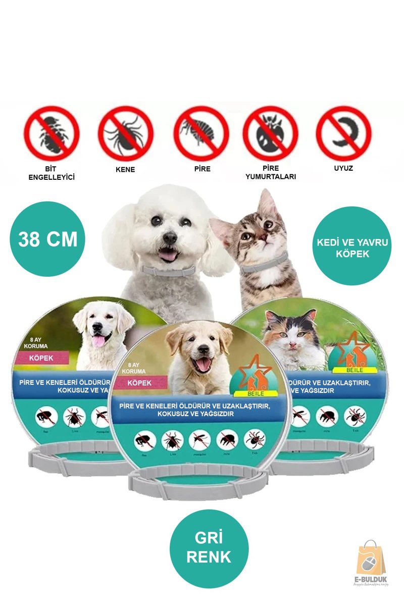 Kedi Anti Pire Kene Önleyici Tasma- 38 Cm