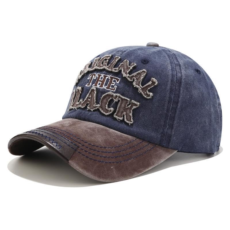 Valkyrie Original The Black Nakışlı Unisex Beyzbol Şapkası Vintage Eskitme Pamuk Ayarlanır Lacivert