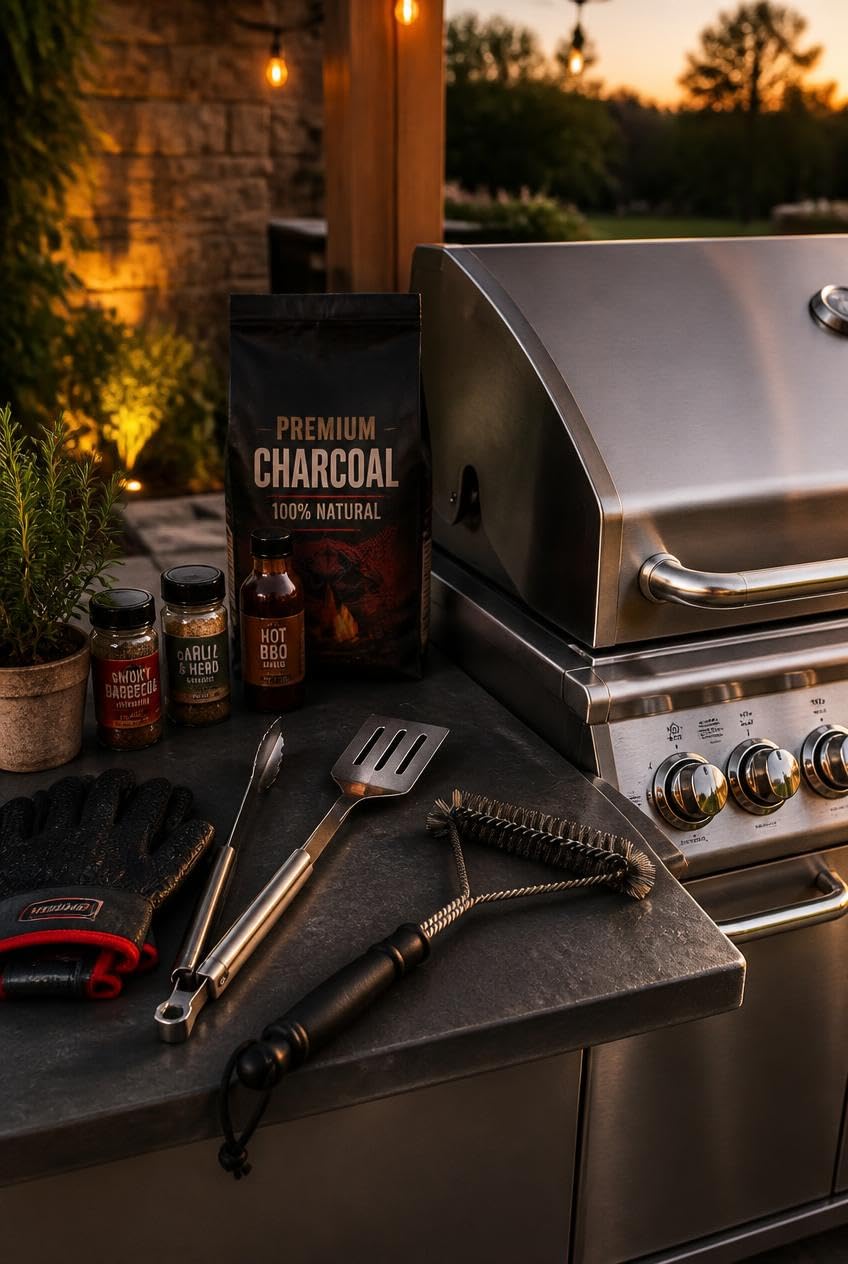 Busstier Barbekü ve Mangal Temizleme Fırçası, Izgara Teli ve Pişirme Yüzeyi Temizliği İçin Üçgen Başlıklı Siyah Saplı, 30 x 16,5 cm