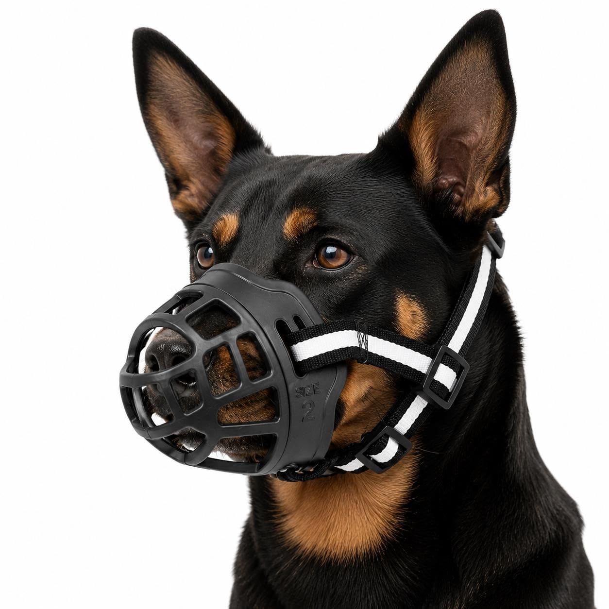 Valkyrie Köpek Ağızlığı Size 2 10-17 Kg Küçük Orta Irk Ayarlanabilir Nefes Alabilir Plastik Ağızlık