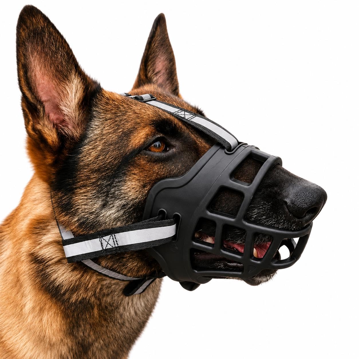 Valkyrie Köpek Ağızlığı Size 4 25-35 Kg Büyük Irk Ayarlanabilir Nefes Alabilir Plastik Güvenlik Ağızlığı