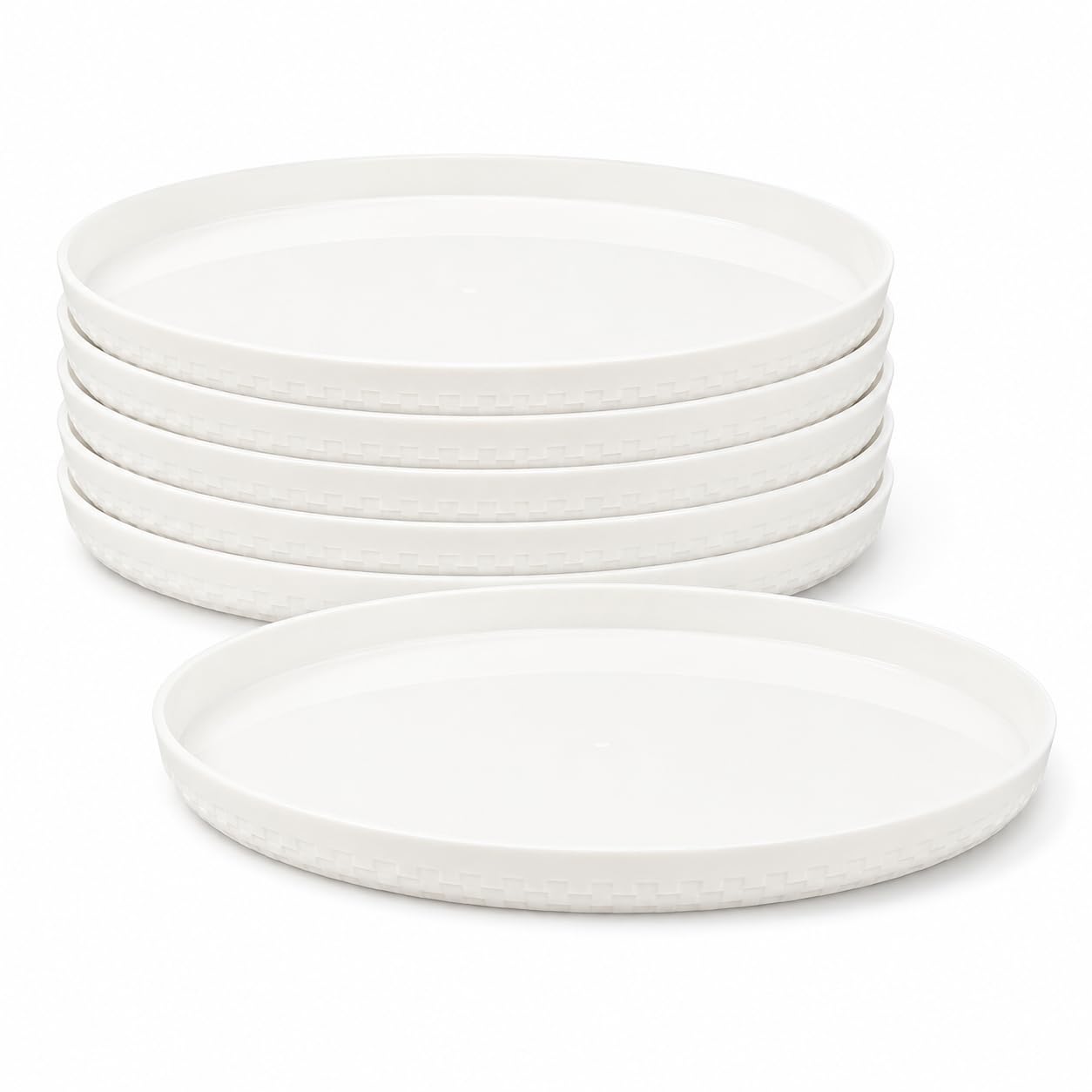 Orret Home 6’lı Plastik Tabak Seti, 23,5 cm Kırılmaz ve Tekrar Kullanılabilir Servis Tabağı, Piknik Kamp Mangal Barbekü Parti ve Günlük Kullanım İçin Hafif Tabak
